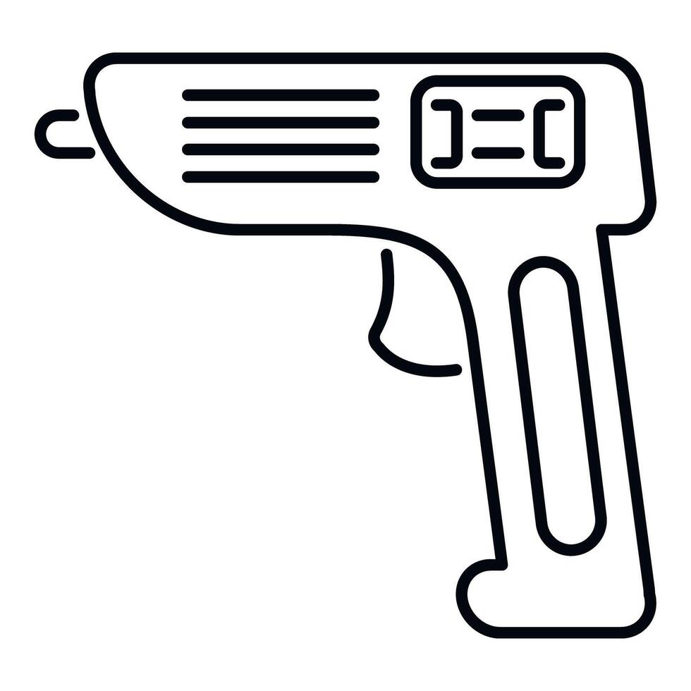 Handheld barcode scanner device reading inventory data vector