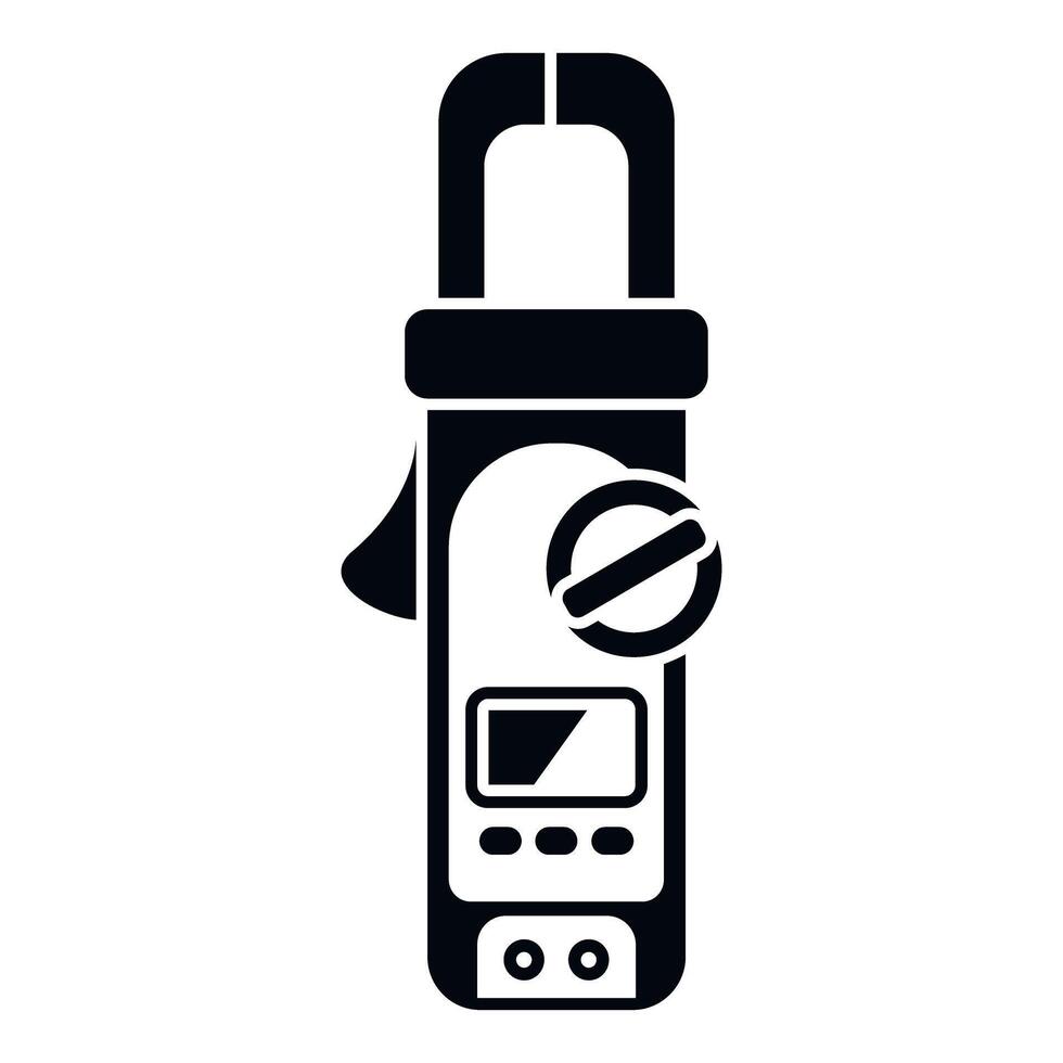 A black and white image of a device with a hook vector