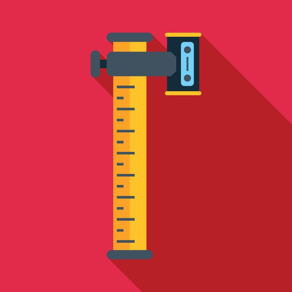 Level ruler tool for accurate measurement in flat design style vector