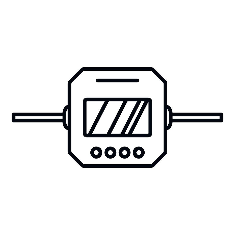 Digital micrometer icon representing precision measurement tool vector