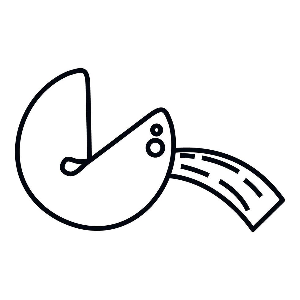 Fortune cookie opening with message paper predicting luck vector