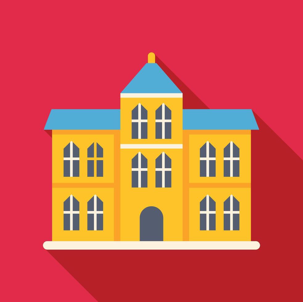 University building icon representing education and knowledge vector
