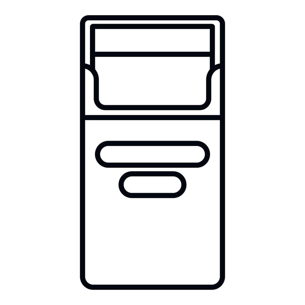 Postbox line icon showing mail delivery concept vector