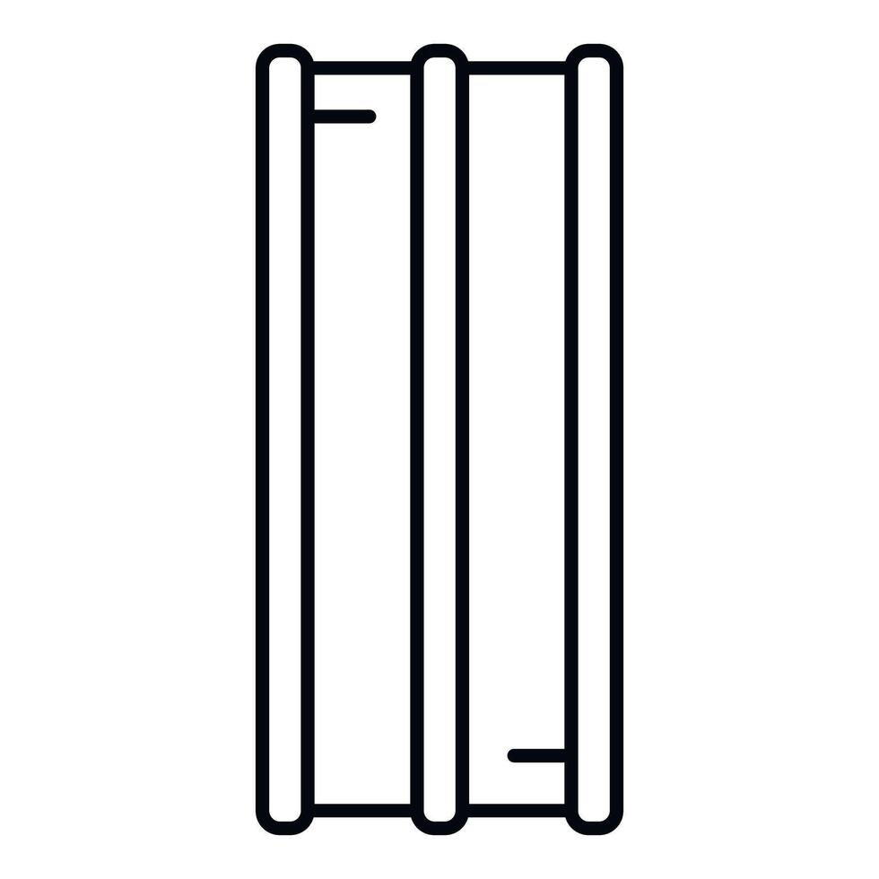Scaffolding pole framework building construction line icon vector