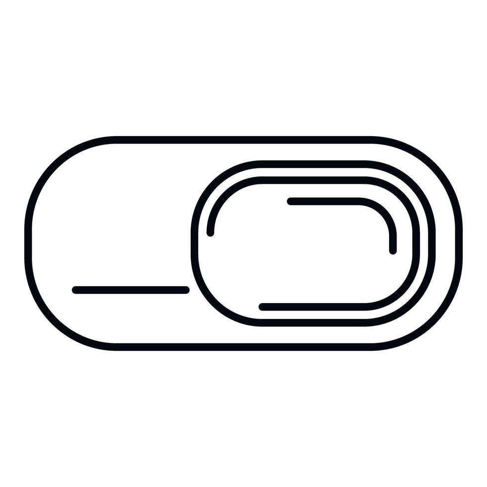 User interface toggle switch line art icon vector