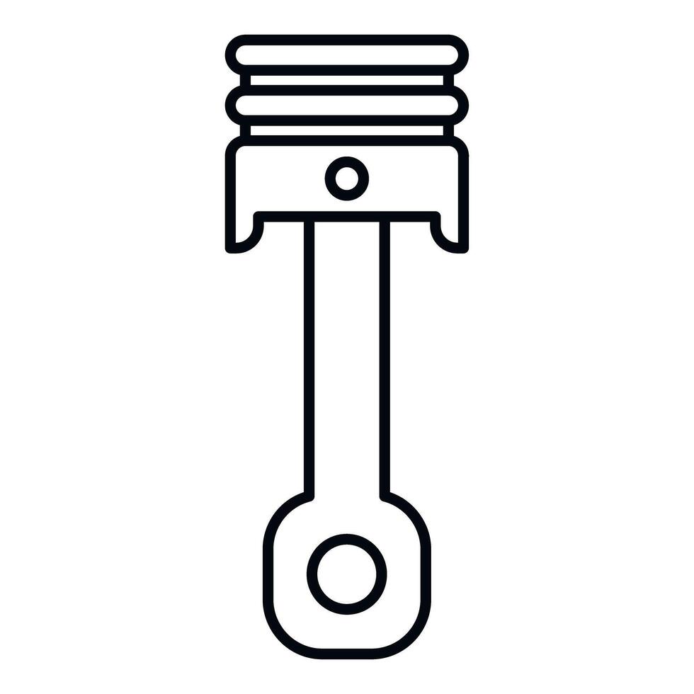 Piston engine component line art icon vector