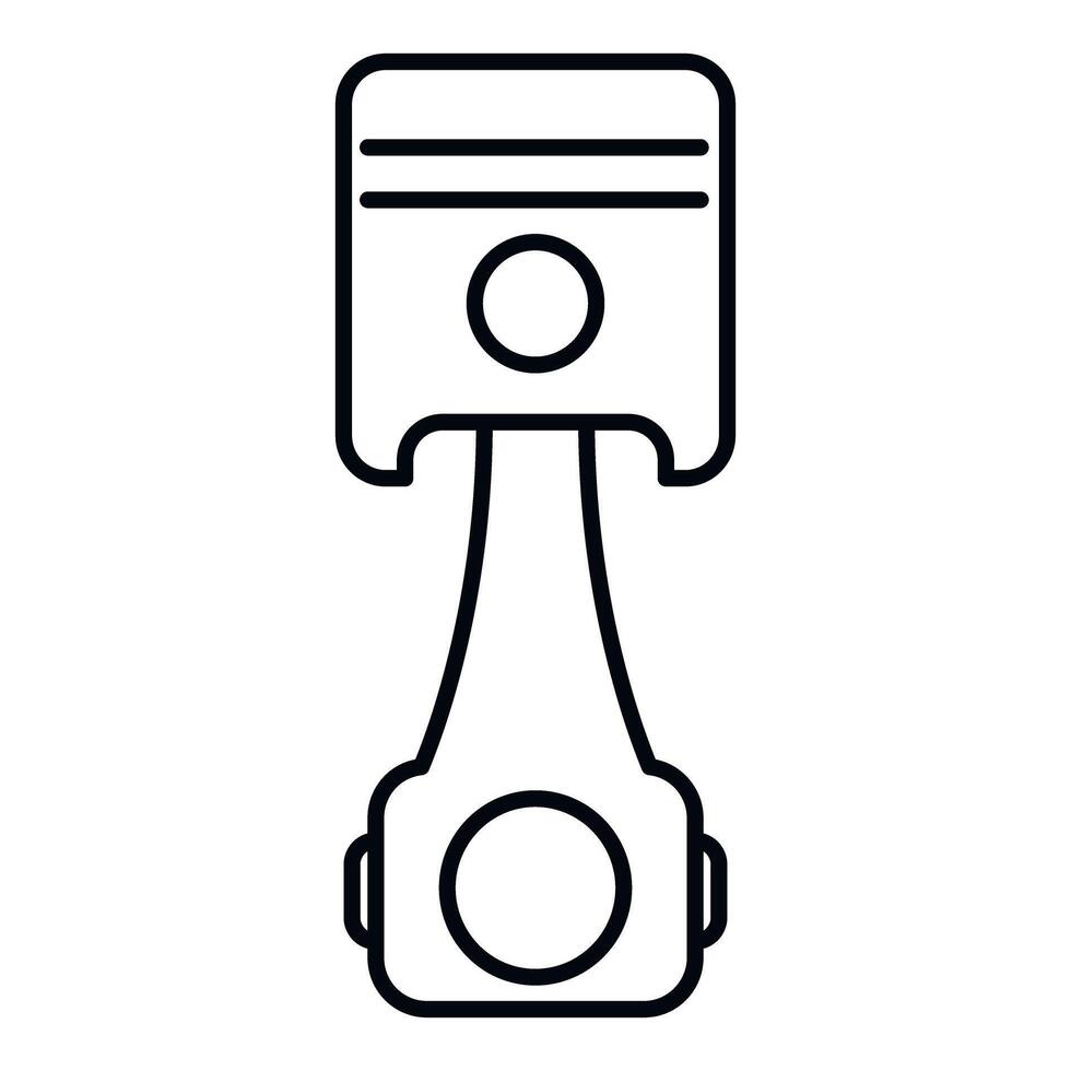 Piston with connecting rod engine mechanical part icon vector