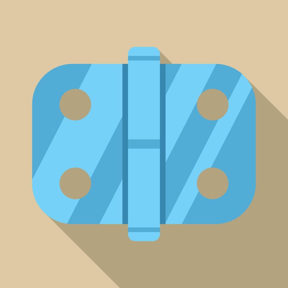 Door hinge connection mechanism flat design icon vector