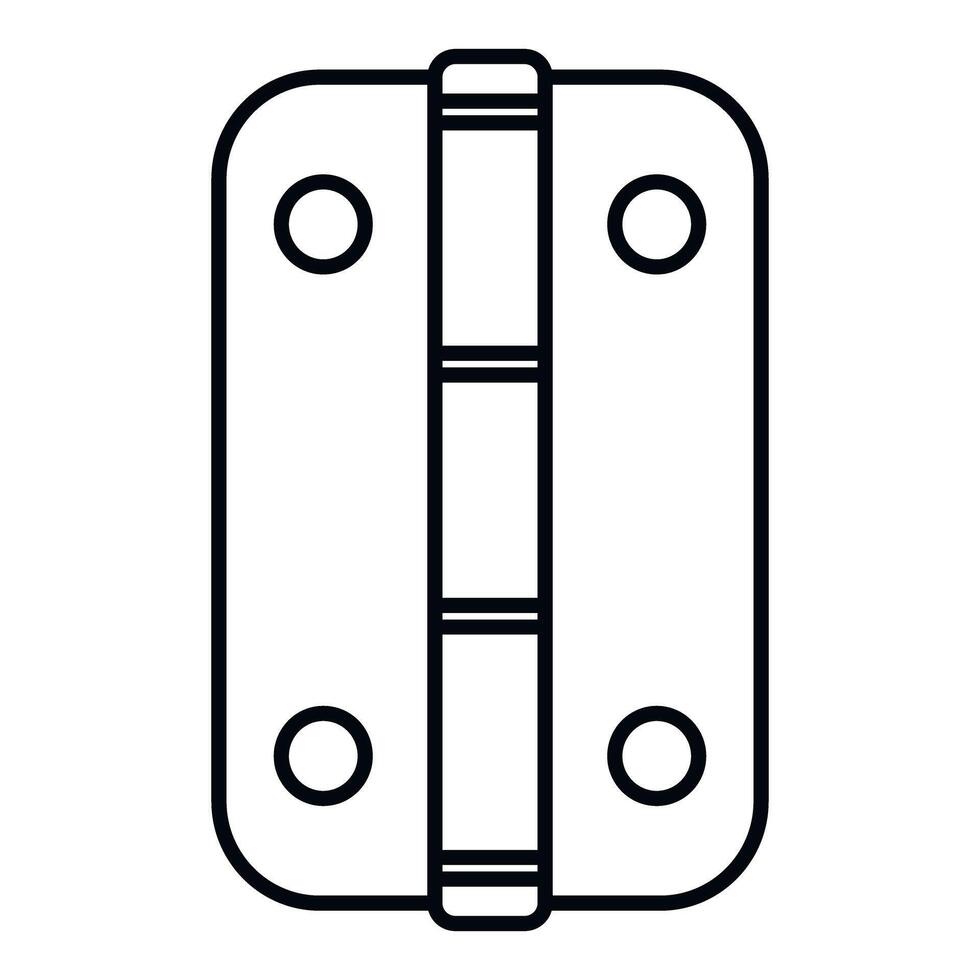Door hinge connection hardware line art icon vector