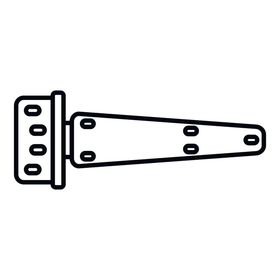 Strap hinge connecting mechanism outline style icon vector