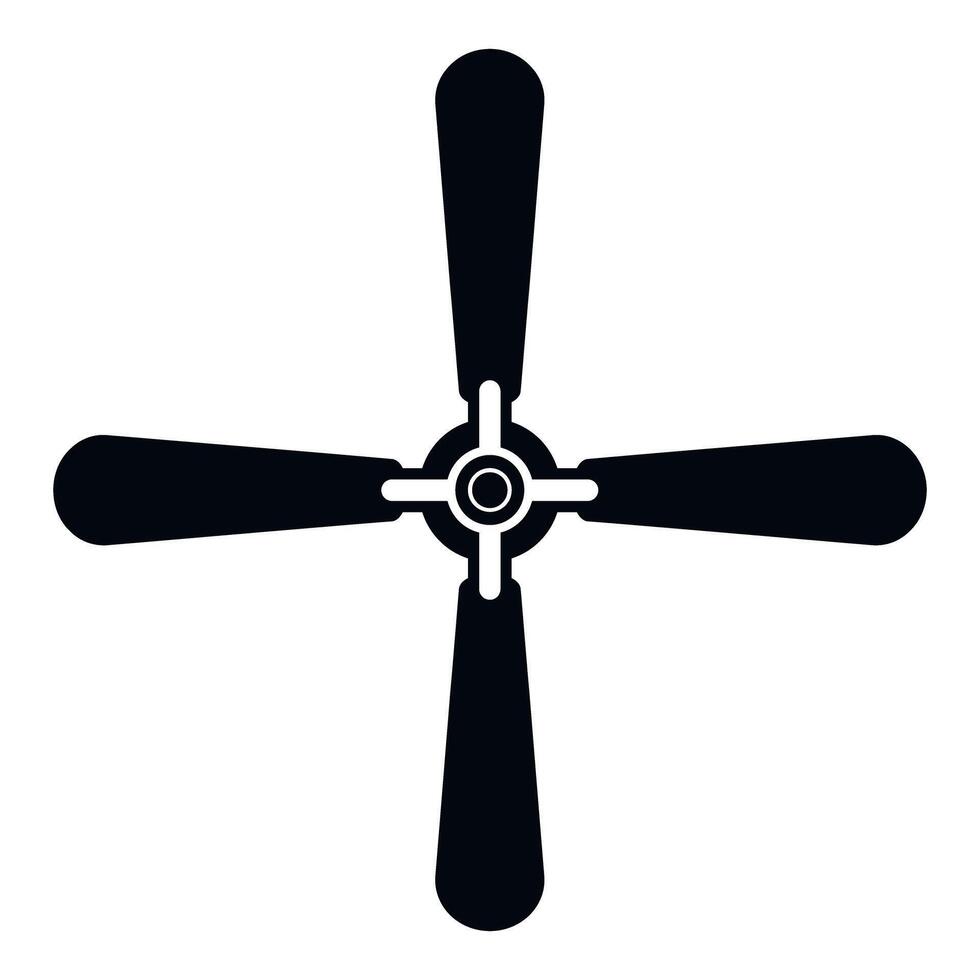 Propeller blades creating a rotating motion icon vector