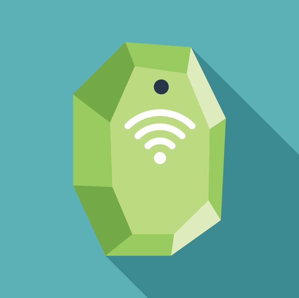 Wireless key fob concept broadcasting connection signal vector