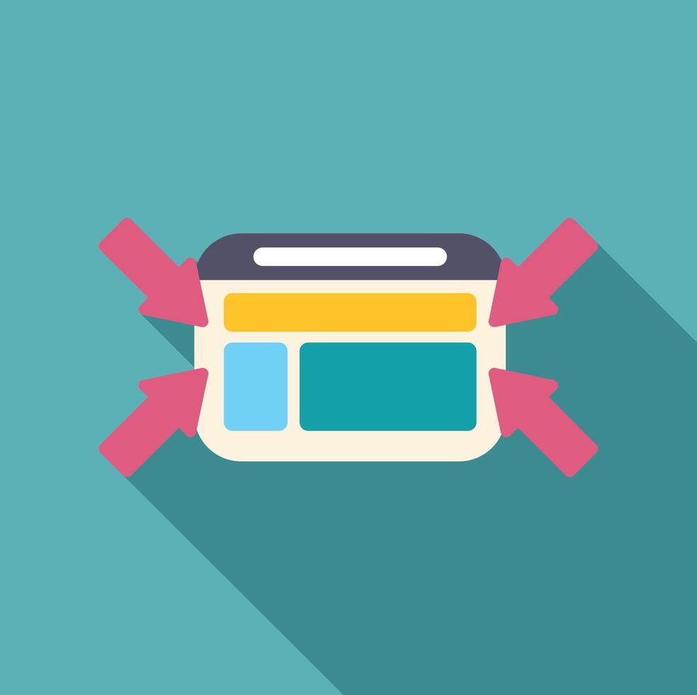 Website browser window adjusting for responsive design vector