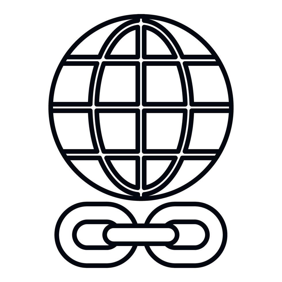 Global network connection world wide web icon vector