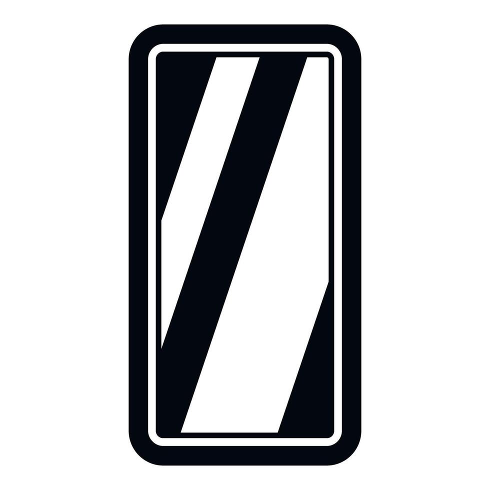 Rectangle mirror icon showing abstract reflection vector