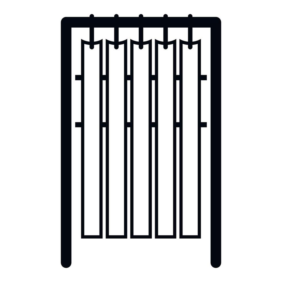 Vertical window blinds creating privacy and shade icon vector