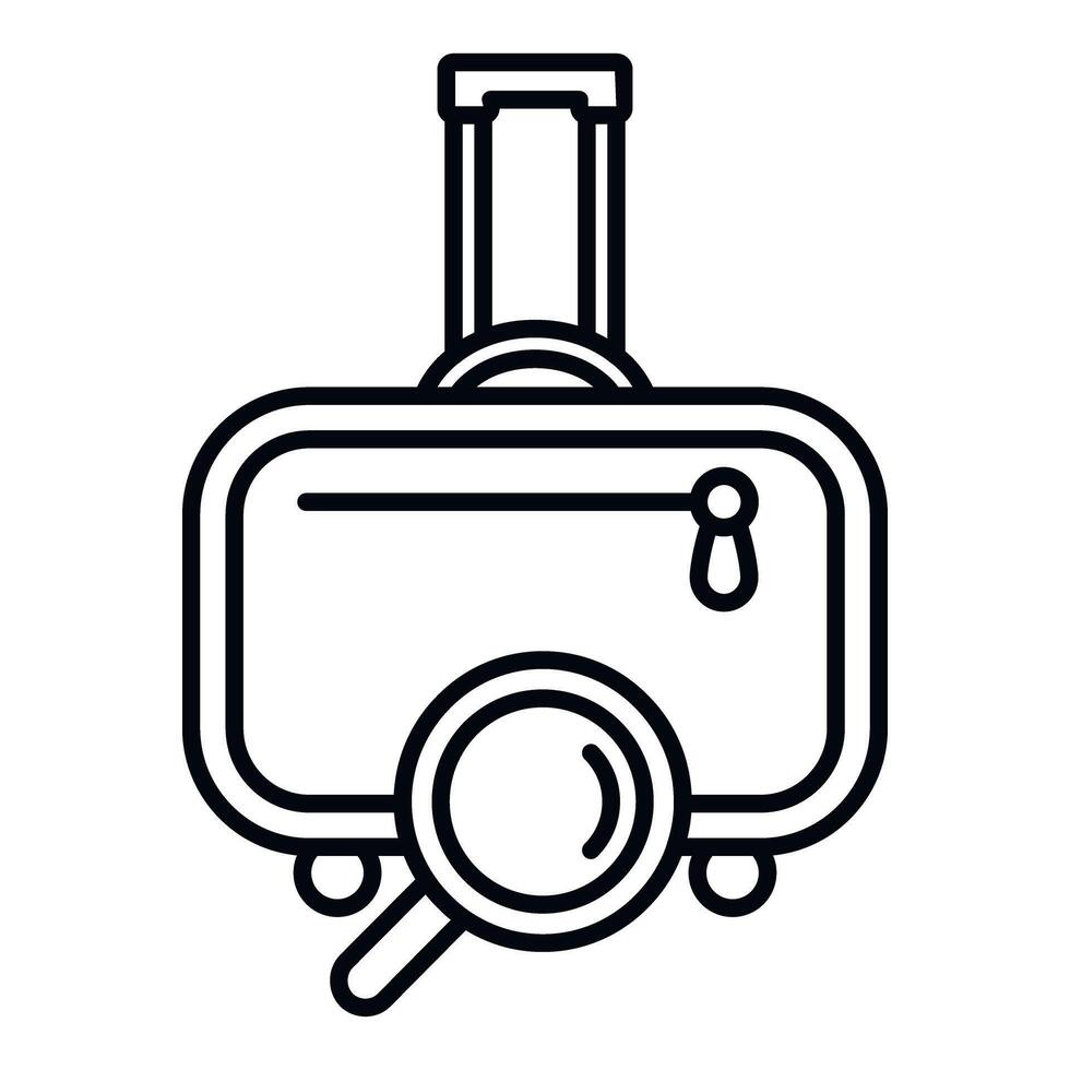 Luggage inspecting service finding problems in baggage vector