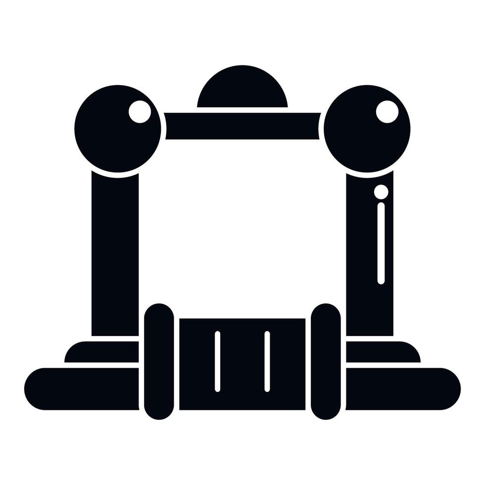 Electroscope with ball terminals for detecting electric charge icon vector