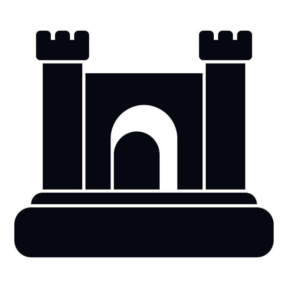 Bouncy castle icon representing fun and playground vector