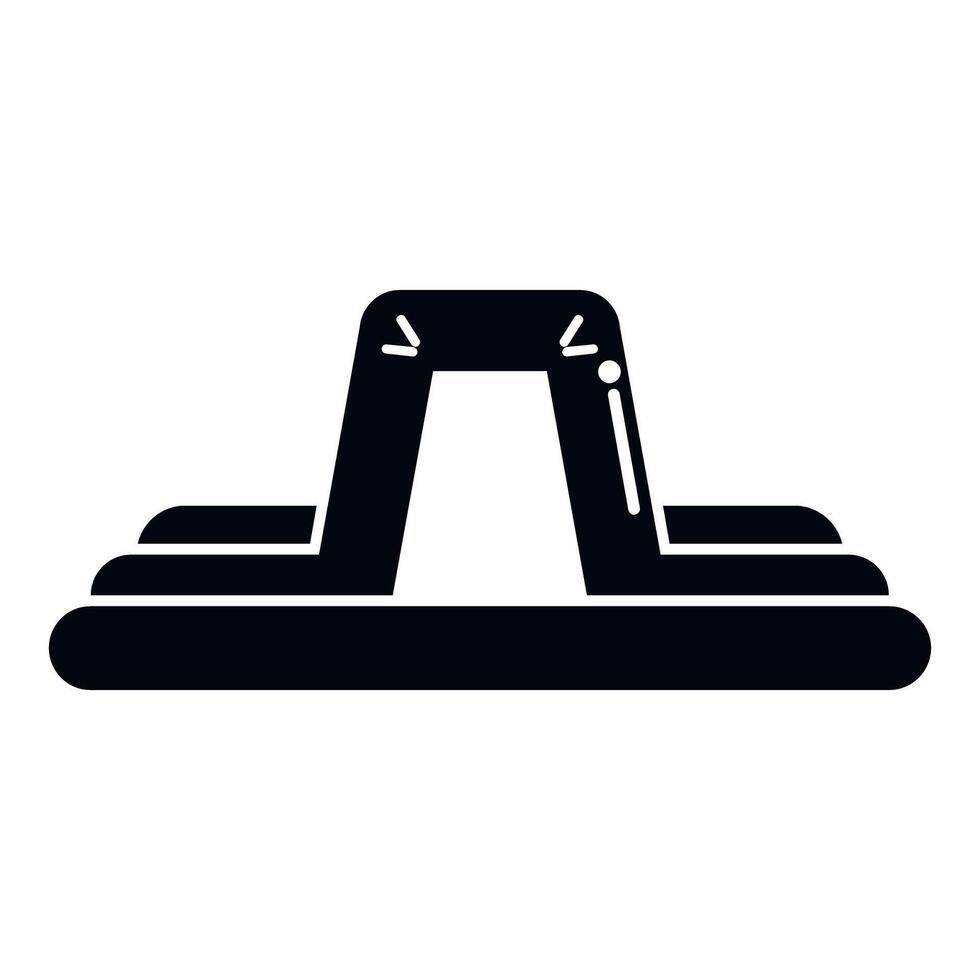 Inflatable bouncy castle playground icon design element vector
