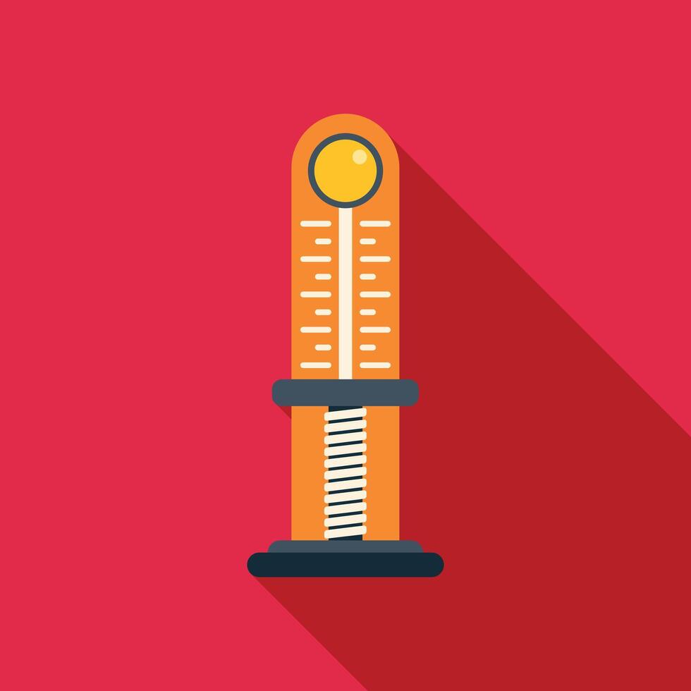 Thermometer showing temperature measurement for abstract scale vector