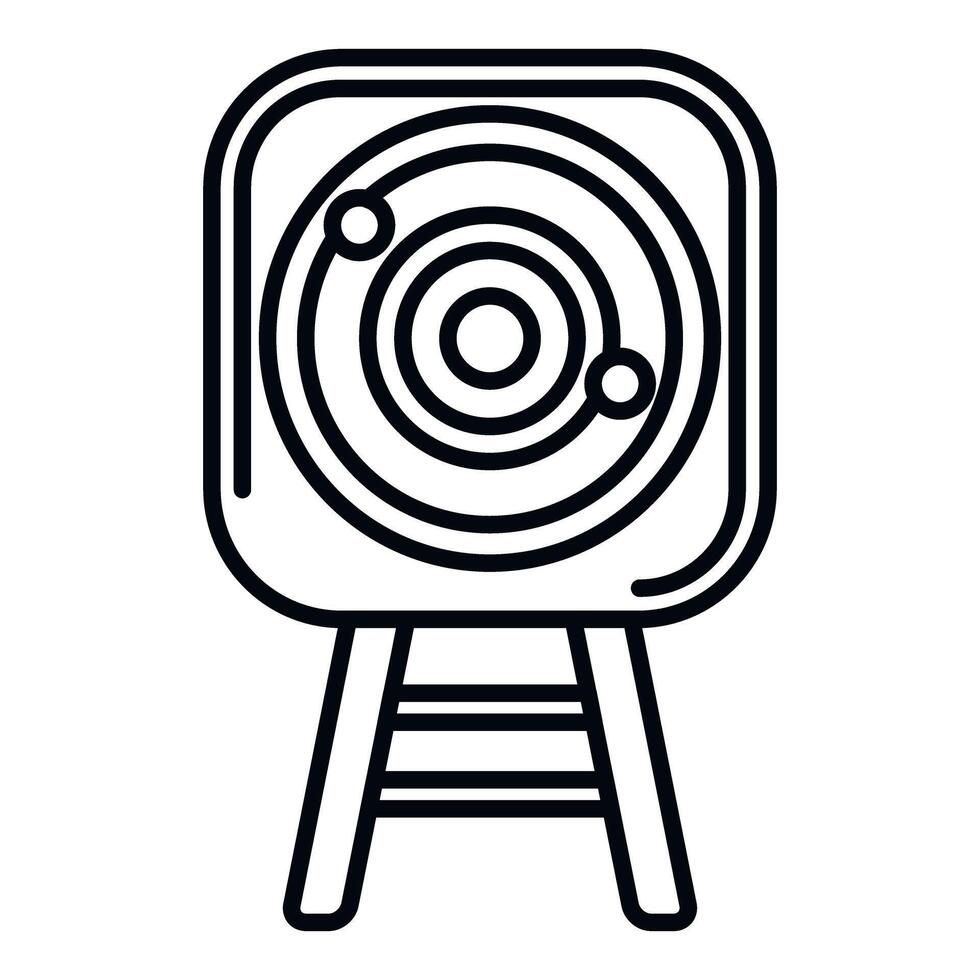 Radar sonar screen detecting target line icon vector