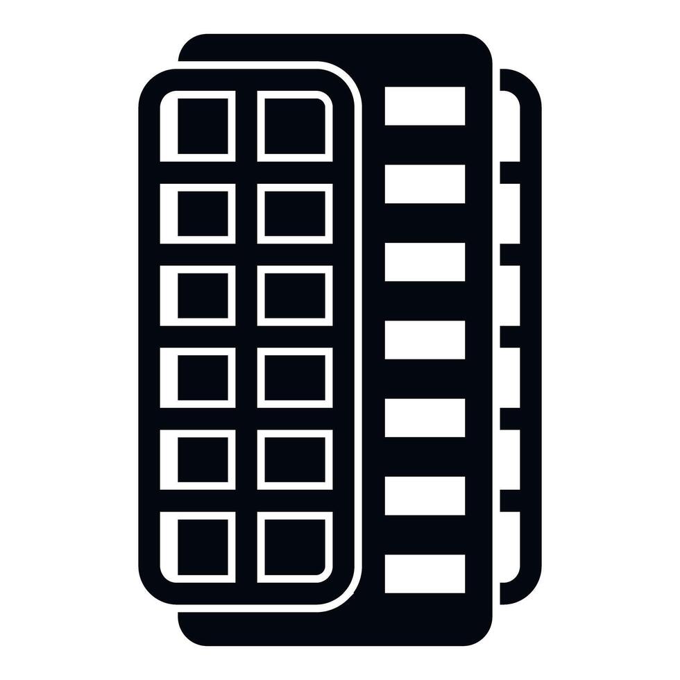 Stacked classic rectangular waffles breakfast icon vector
