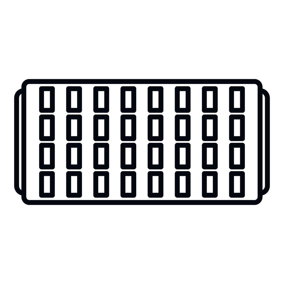 Ice cube tray appliance for making ice freezing vector