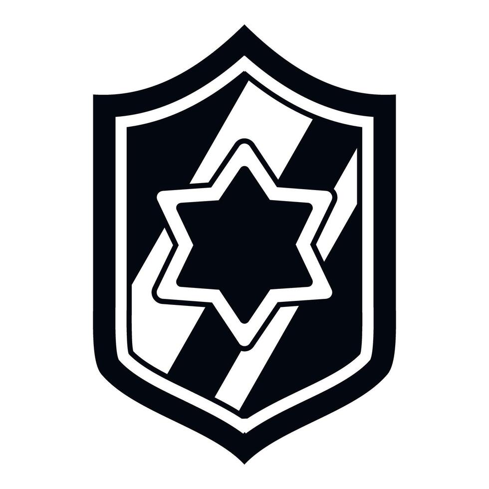 Star of david shield displaying religious protection symbol vector