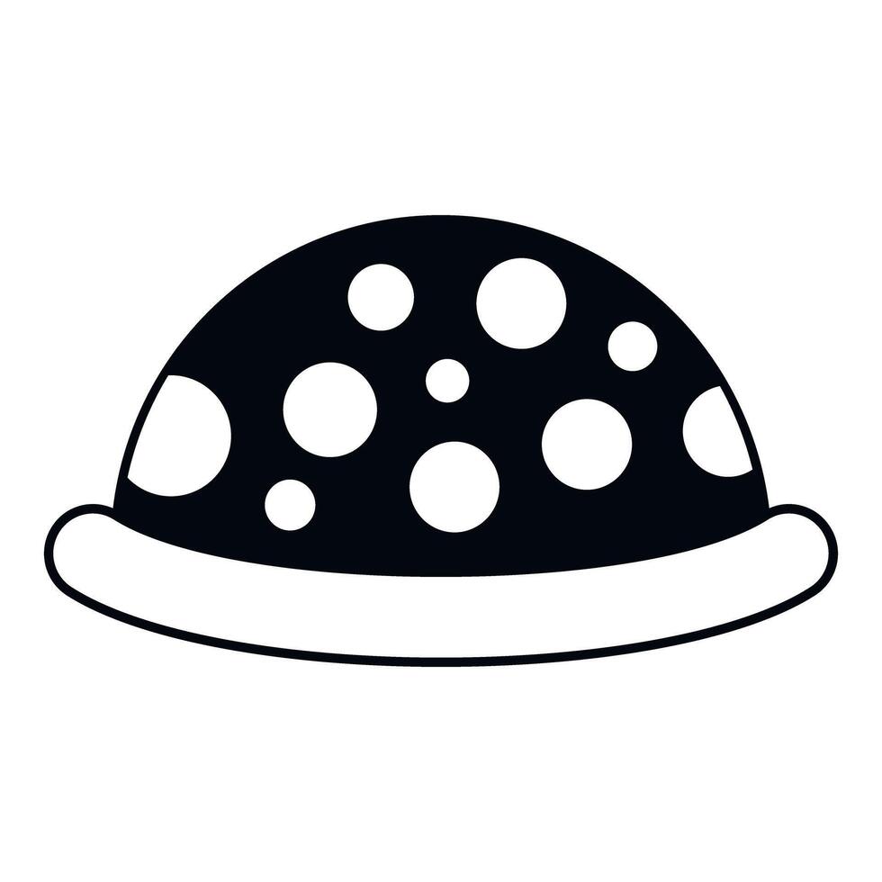Turtle shell icon with polka dot pattern vector