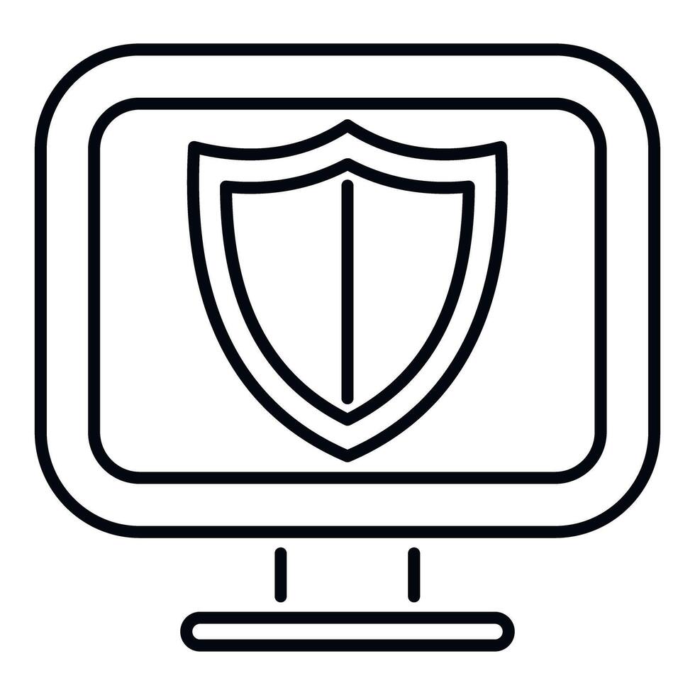 computadora monitor mostrando proteger para datos proteccion vector
