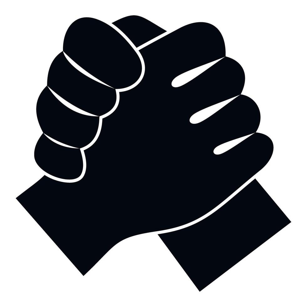 Hands clasped together showing unity and strong teamwork vector