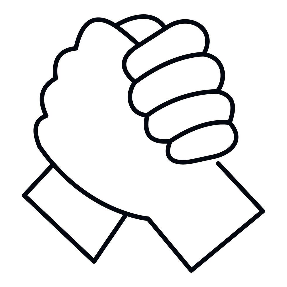 Hands joining together showing unity and cooperation vector