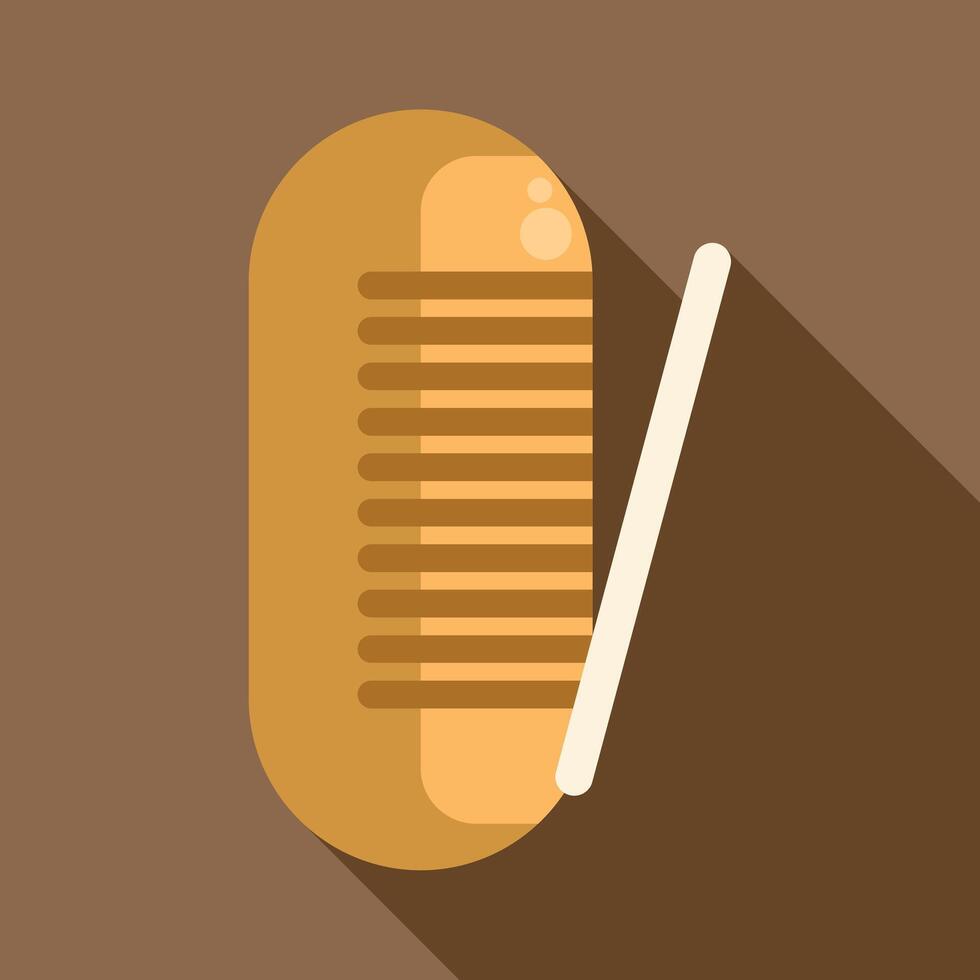 Guiro percussion instrument with scraper creating rhythm vector