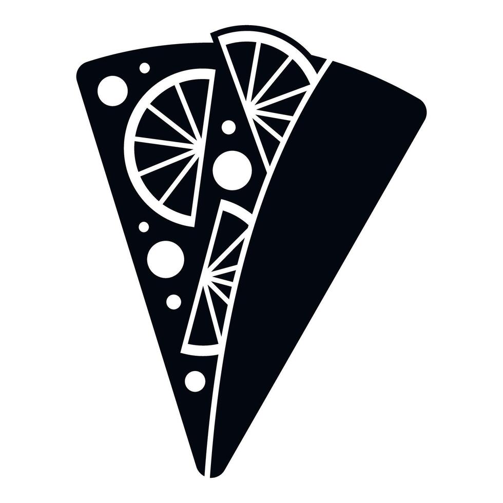 Crepe with lemon citrus slices and dots vector