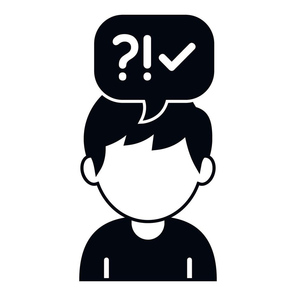 Person thinking, solving problem, finding effective solution vector