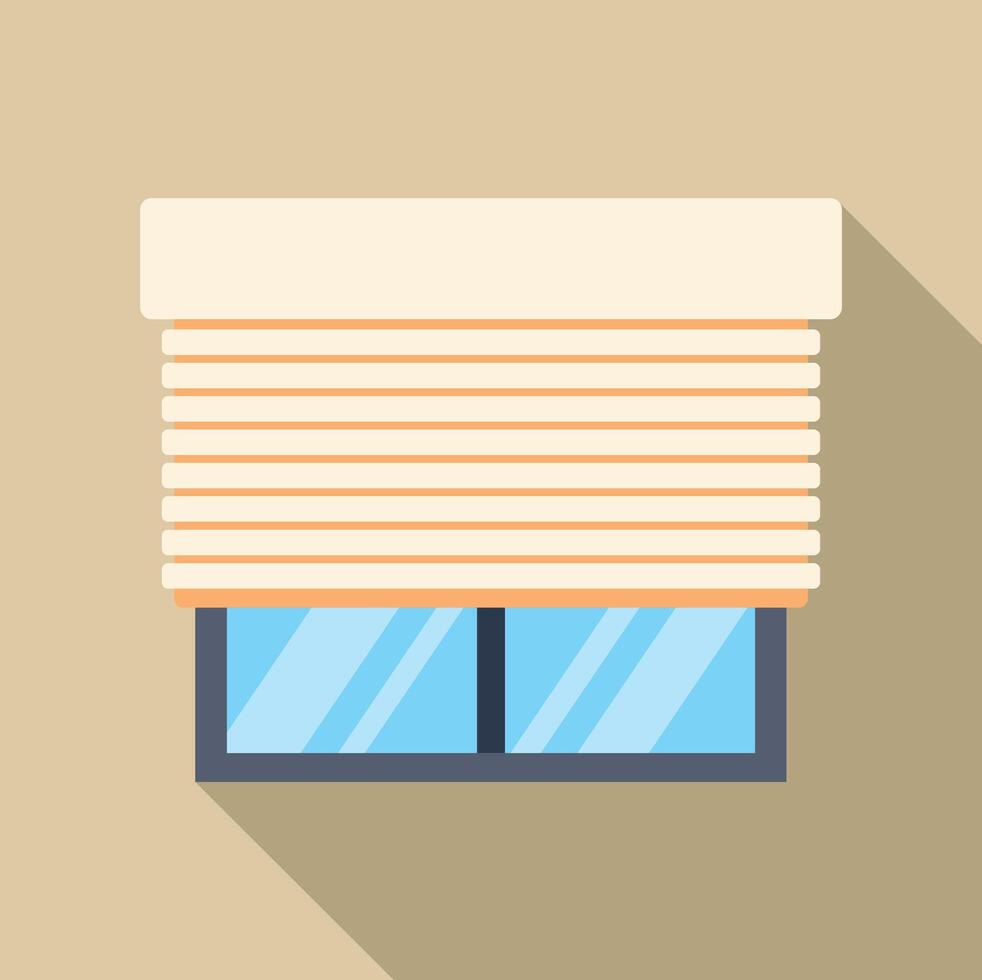 Window with horizontal blinds controlling light and privacy vector