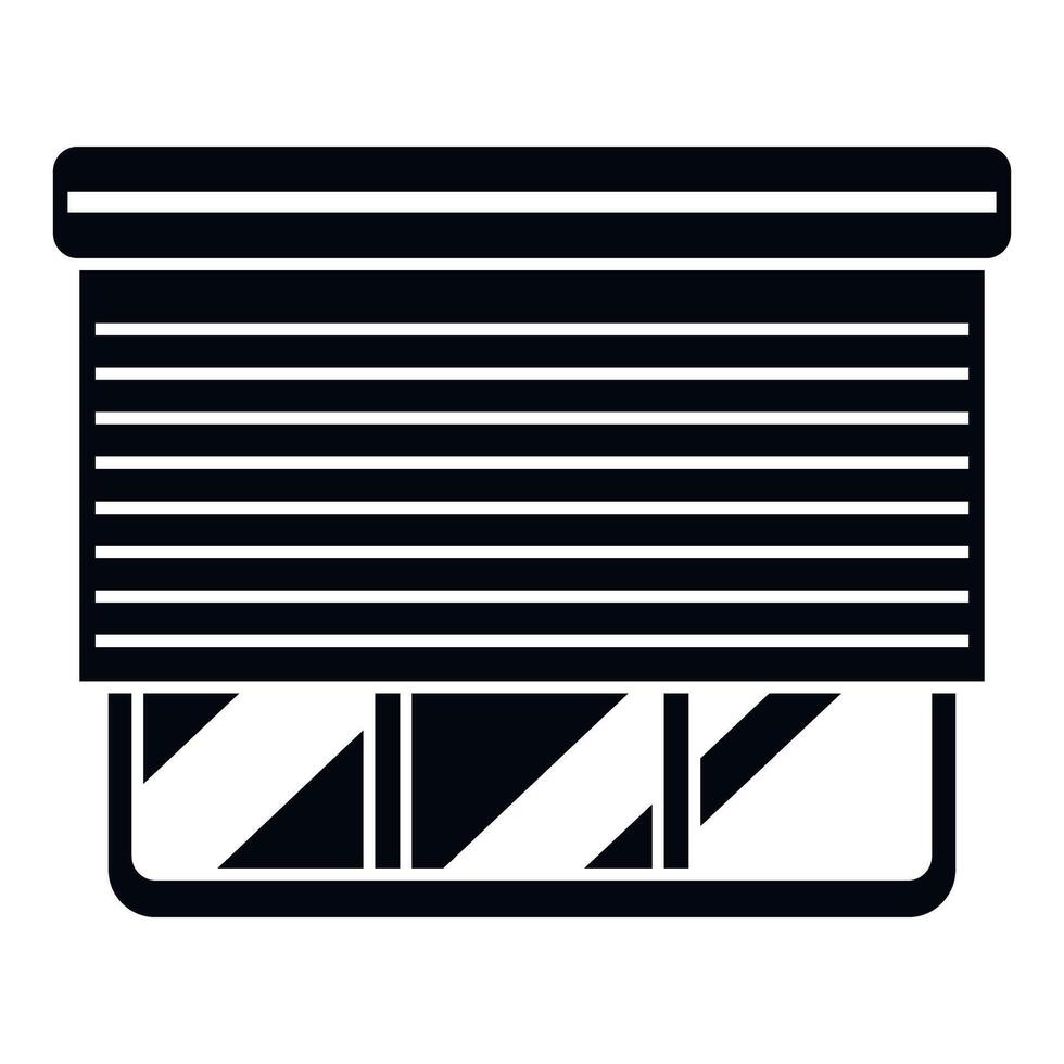 Window blinds partially open controlling light icon vector
