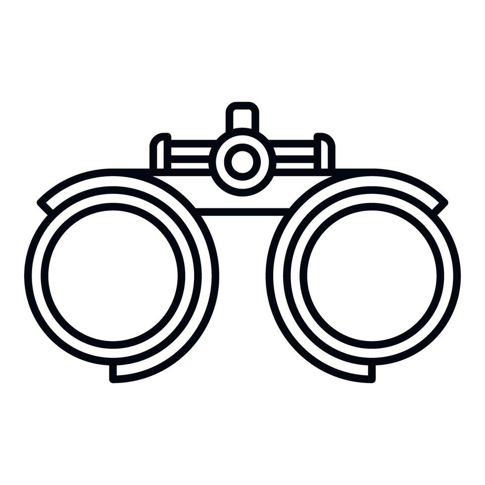 Trial frame icon for optical vision testing vector