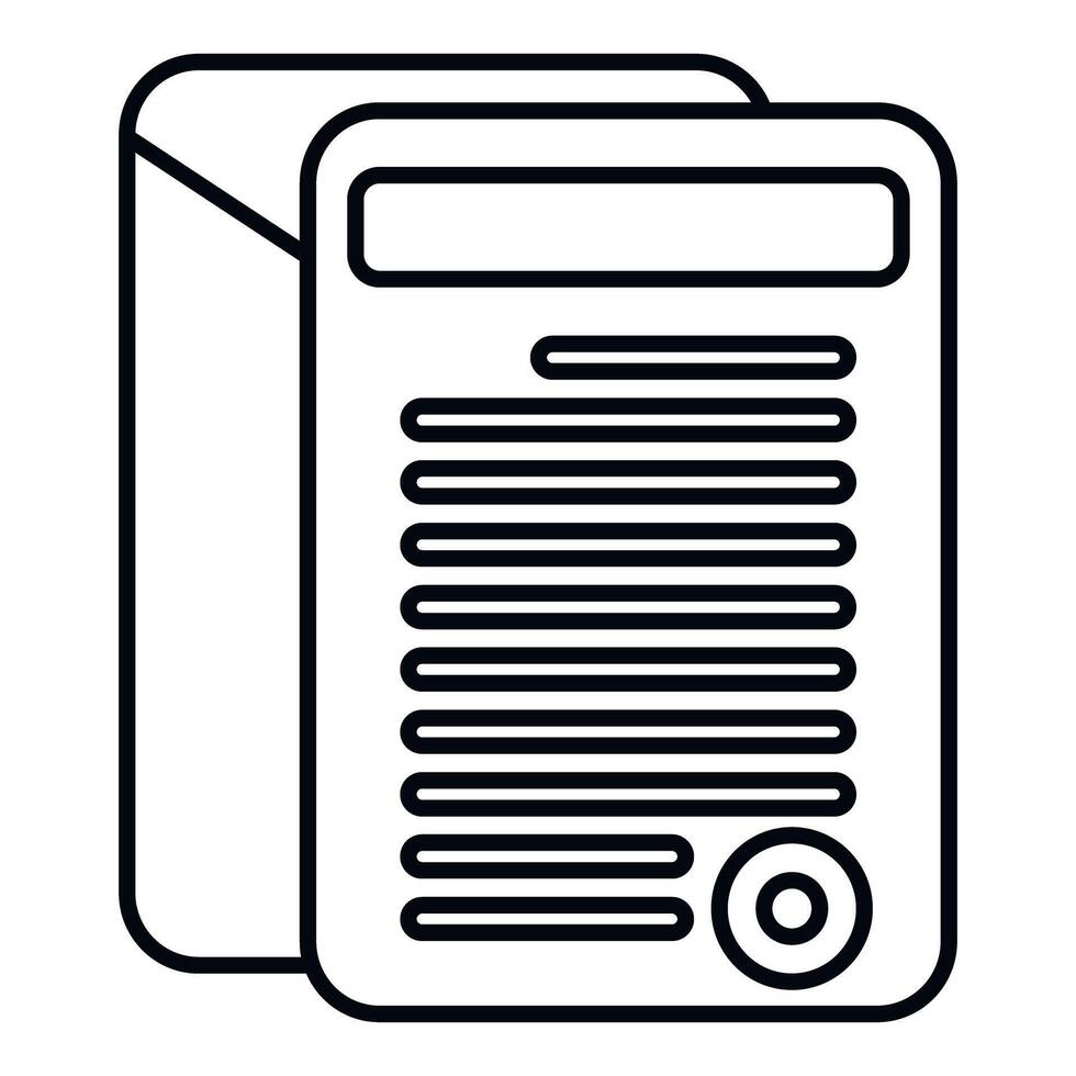 Document with envelope receiving mail and message vector