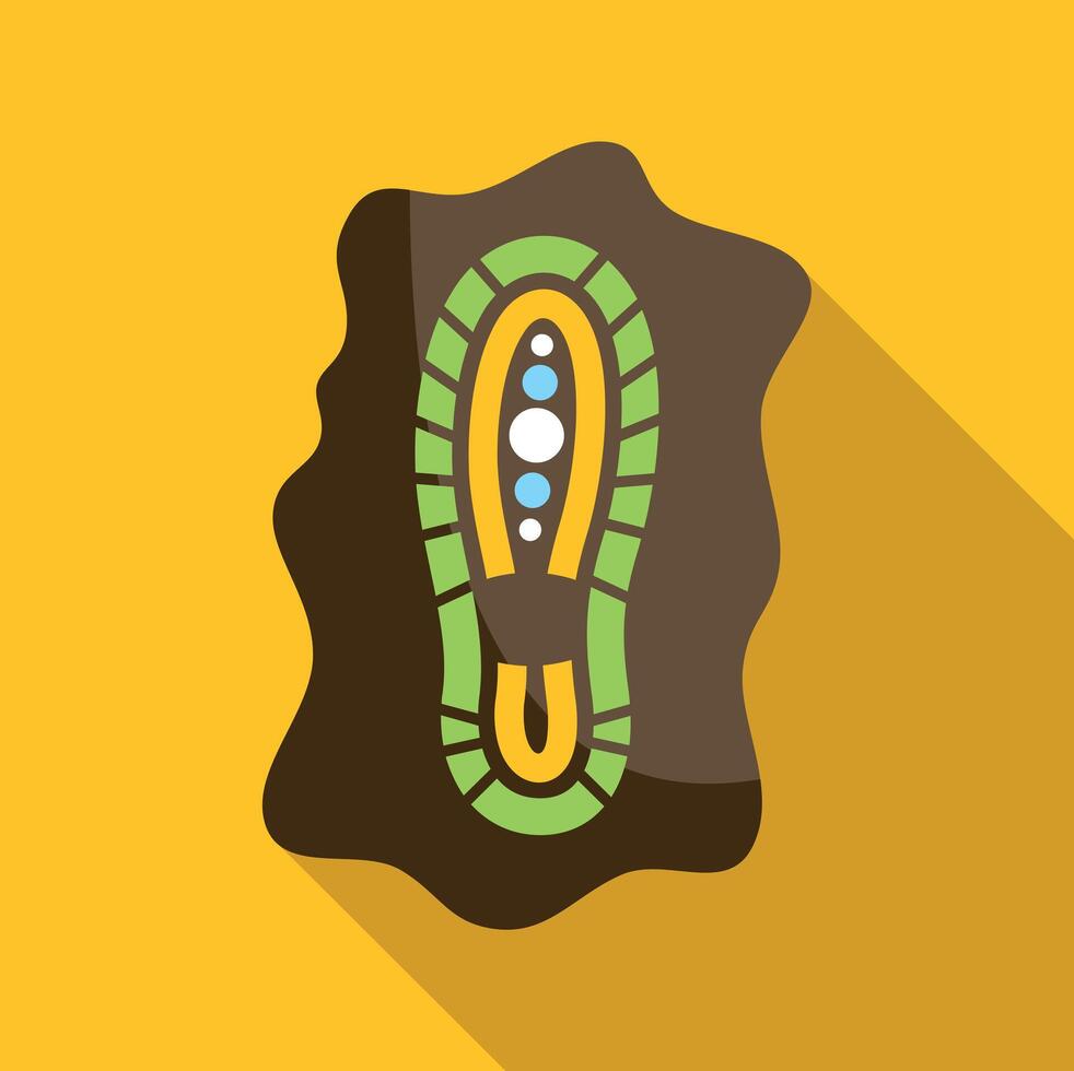 Boot footprint creating impression in moist mud vector