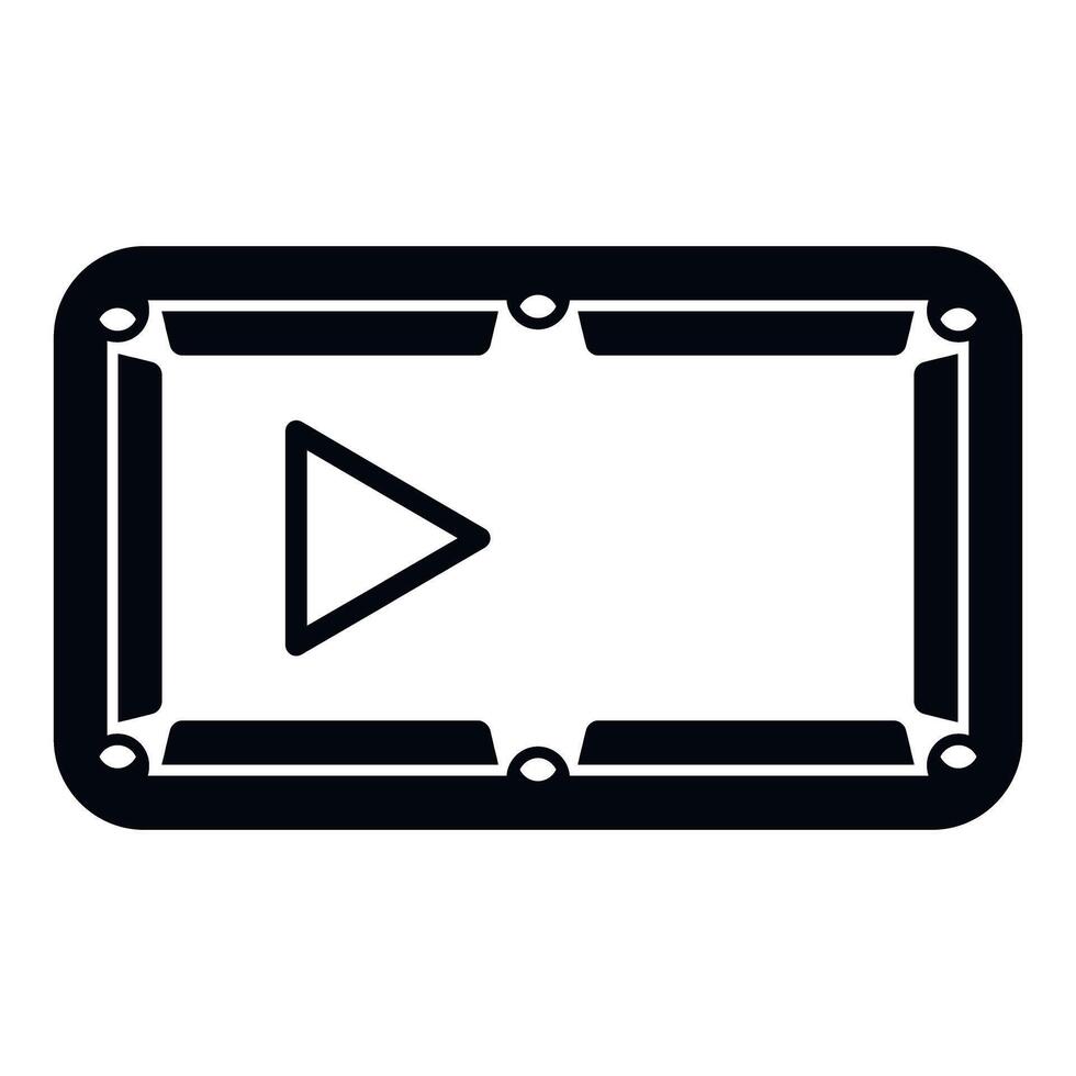 Billiards table play button game streaming icon vector
