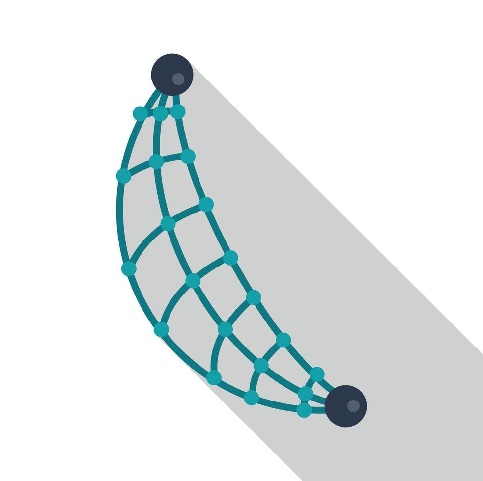 Blue net icon illustrating connection and network concept vector