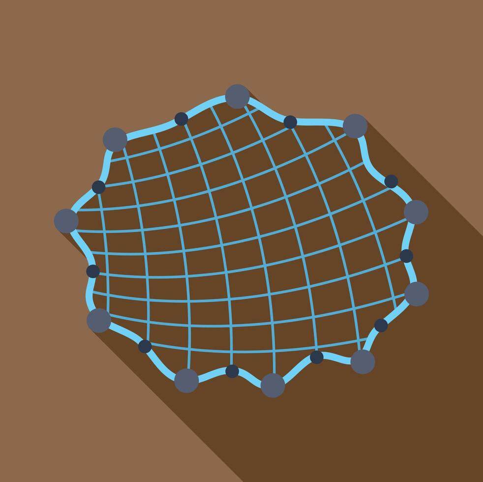 Fishing net illustration representing connection and network concept vector