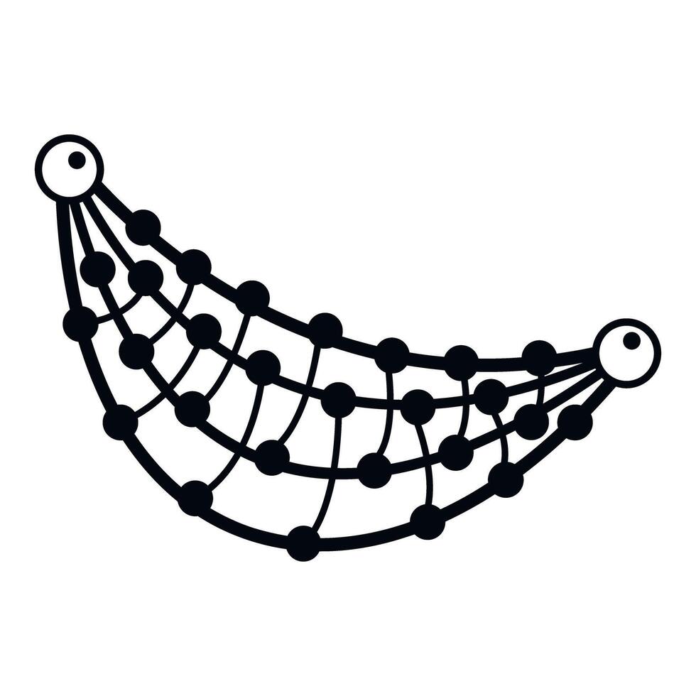 Hanging net icon representing connection and network vector