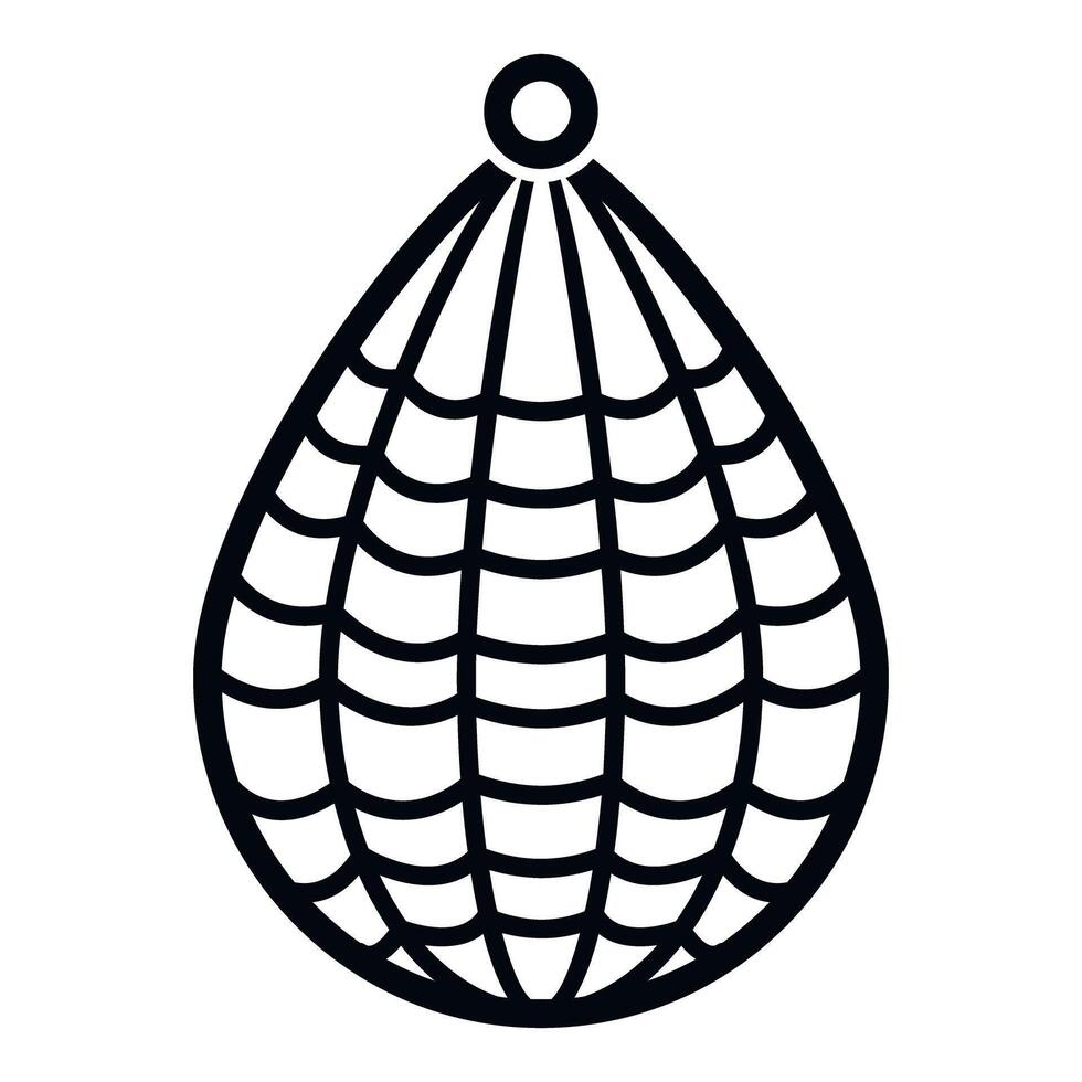 Ham or salami hanging in string net icon vector
