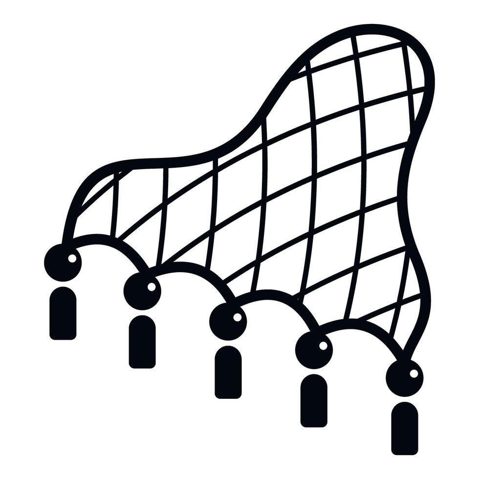 Decorative valance with mesh pattern and hanging tassels vector