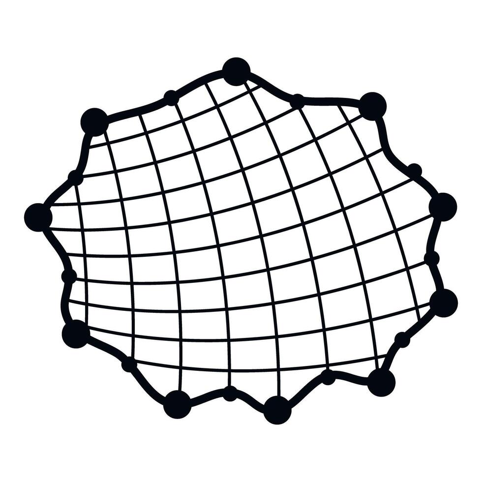 Fishing net conceptual icon representing catch or trap vector