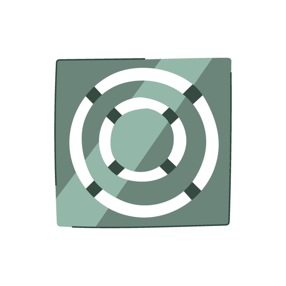 Road drain cover displaying concentric circle pattern vector