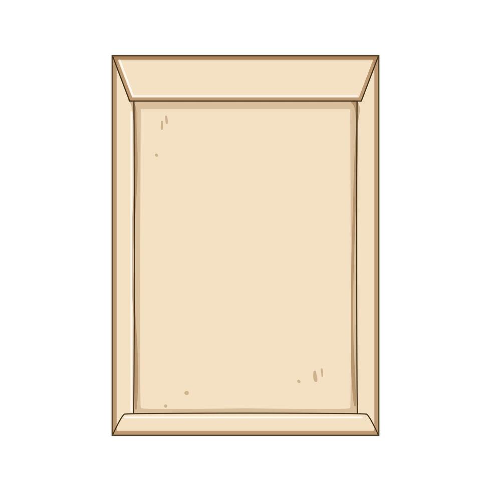 Closed blank paper envelope for sending mail message vector